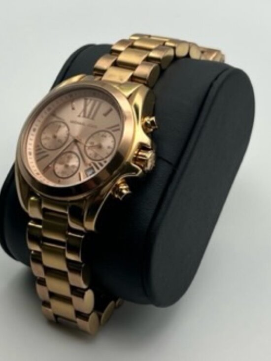 Michael Kors Ladies Watch MK5799 Chronograph Rose Gold  Extra Links and Working main image 6